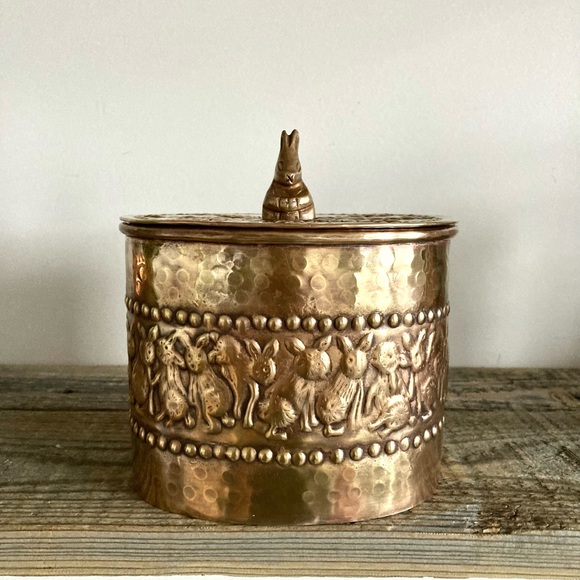 Vintage Brass tea caddy canister - Picture 3 of 10